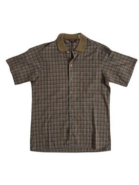 Zellers Vintage 80’s Men's Plaid Short Sleeve Shirt
